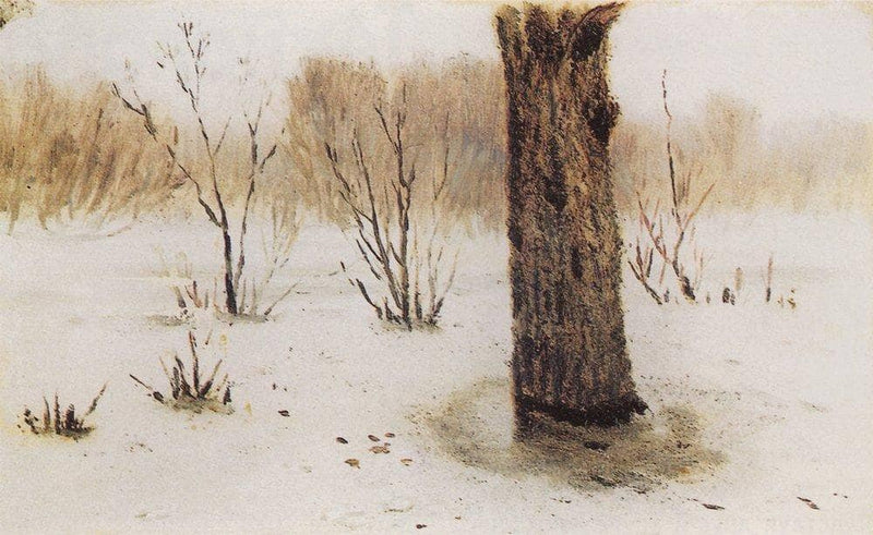 Winter. Thaw by Arkhyp Kuindzhi — Oil Painting Reproduction