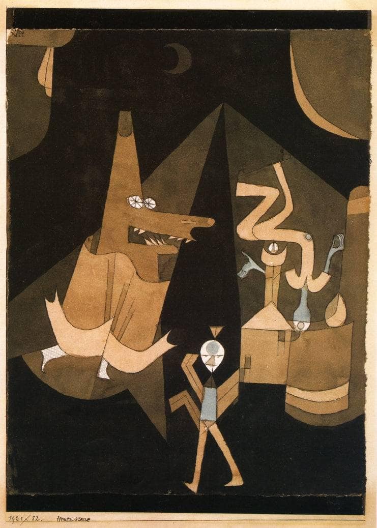 Witch scene by Paul Klee — Oil Painting Reproduction