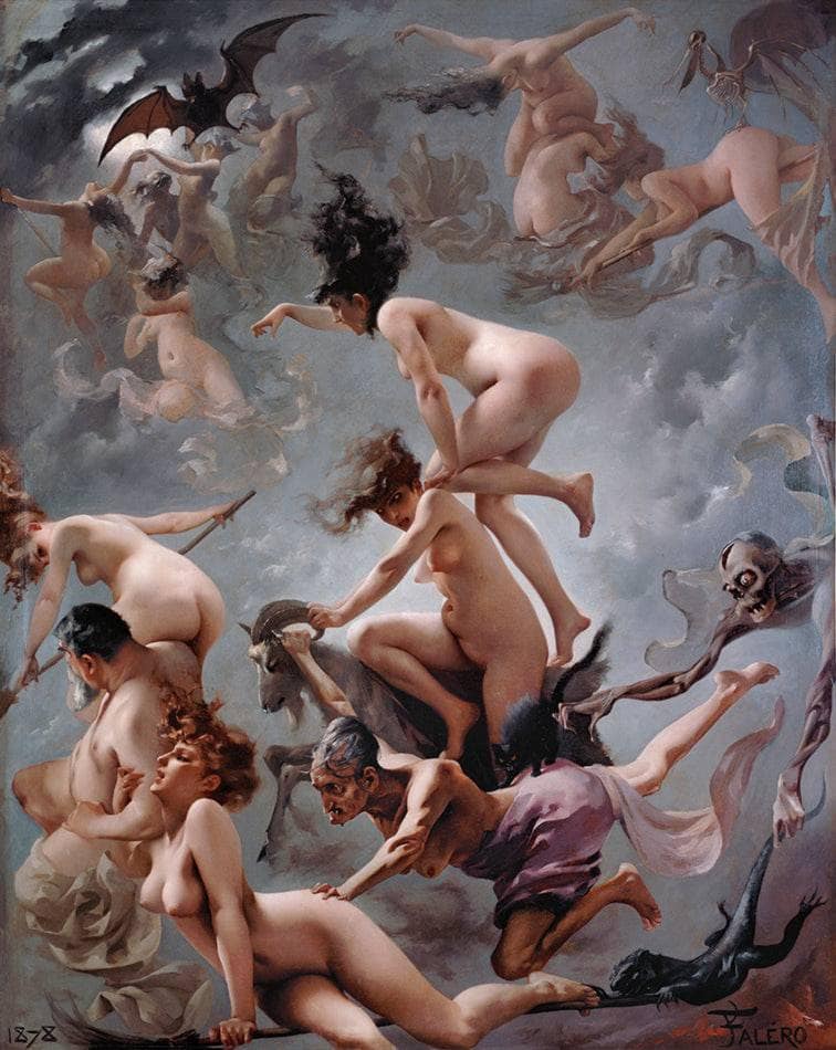Witches Going to Their Sabbath by Luis Ricardo Falero, Oil Painting Reproduction