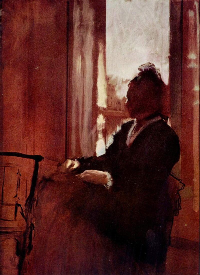 Woman at a Window by Edgar Degas — Oil Painting Reproduction