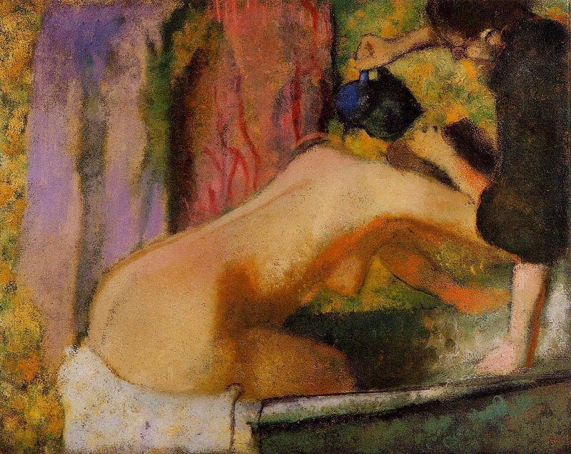 Woman at Her Bath by Edgar Degas — Oil Painting Reproduction