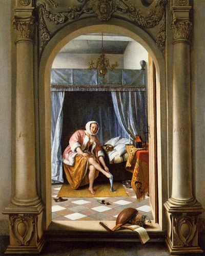 Woman at Her Toilet in apartment