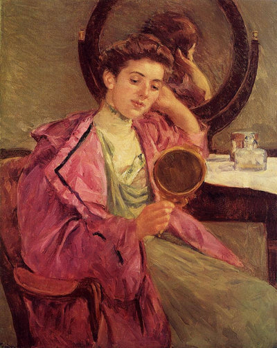 Woman at Her Toilette in bedroom