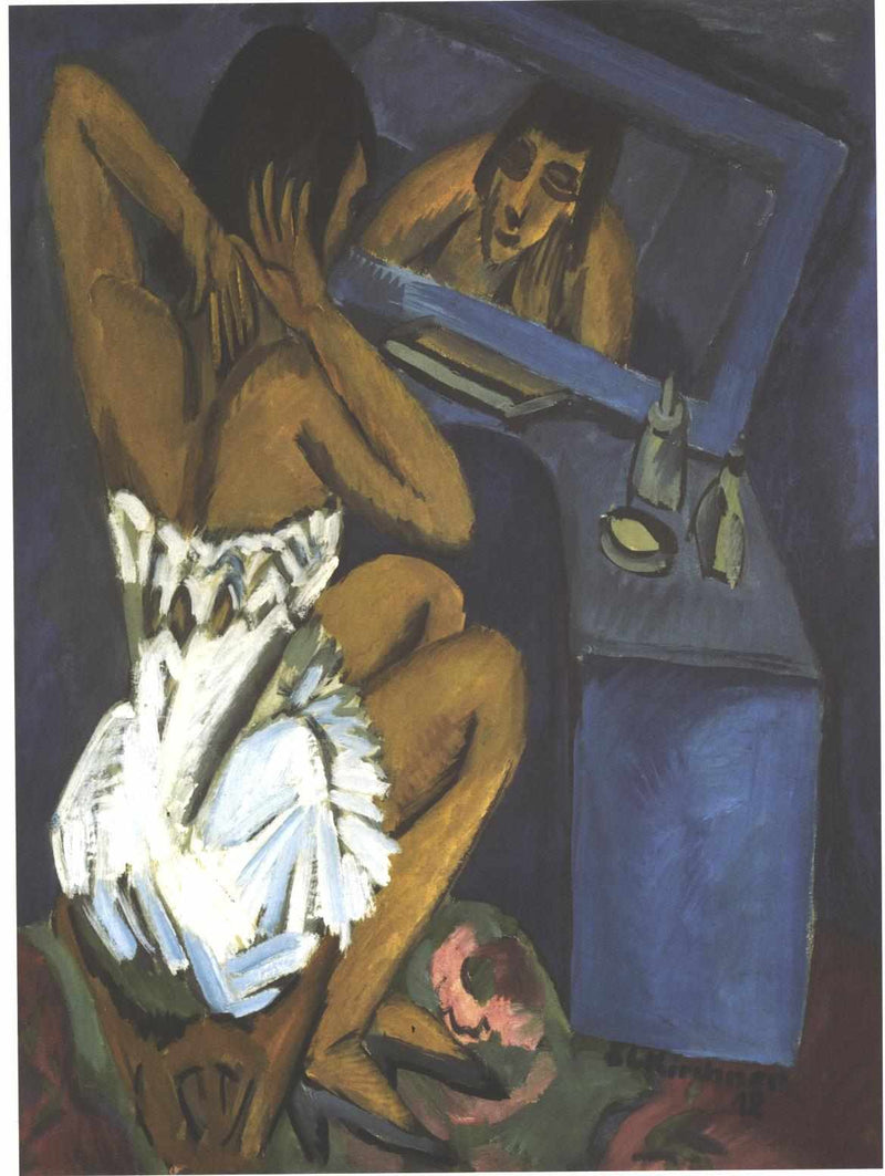Woman before the Mirror by Ernst Ludwig Kirchner — Oil Painting Reproduction