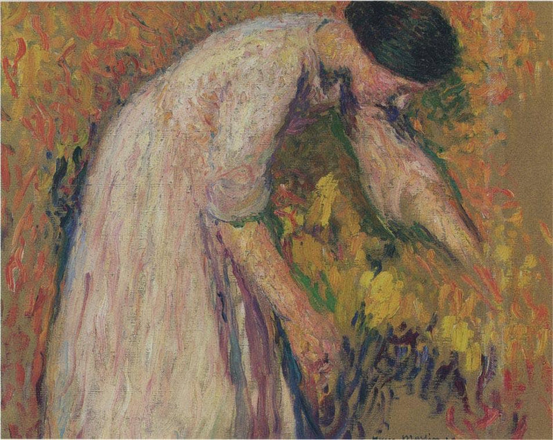 Woman by the artist by Henri Martin — Oil Painting Reproduction