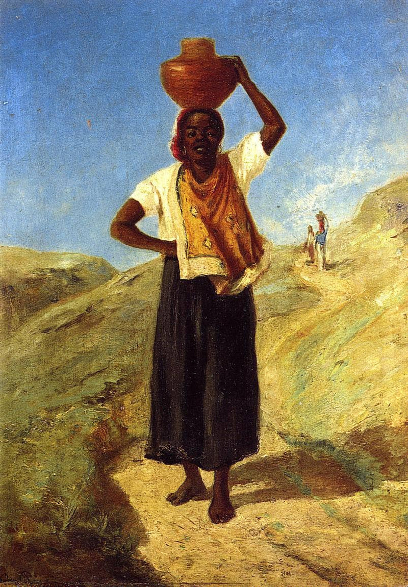 Woman Carrying a Pitcher on Her Head by Camille Pissarro — Oil Painting Reproduction