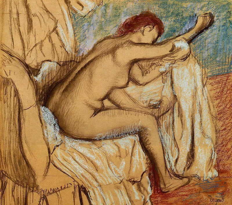 Woman Drying Herself by Edgar Degas — Oil Painting Reproduction