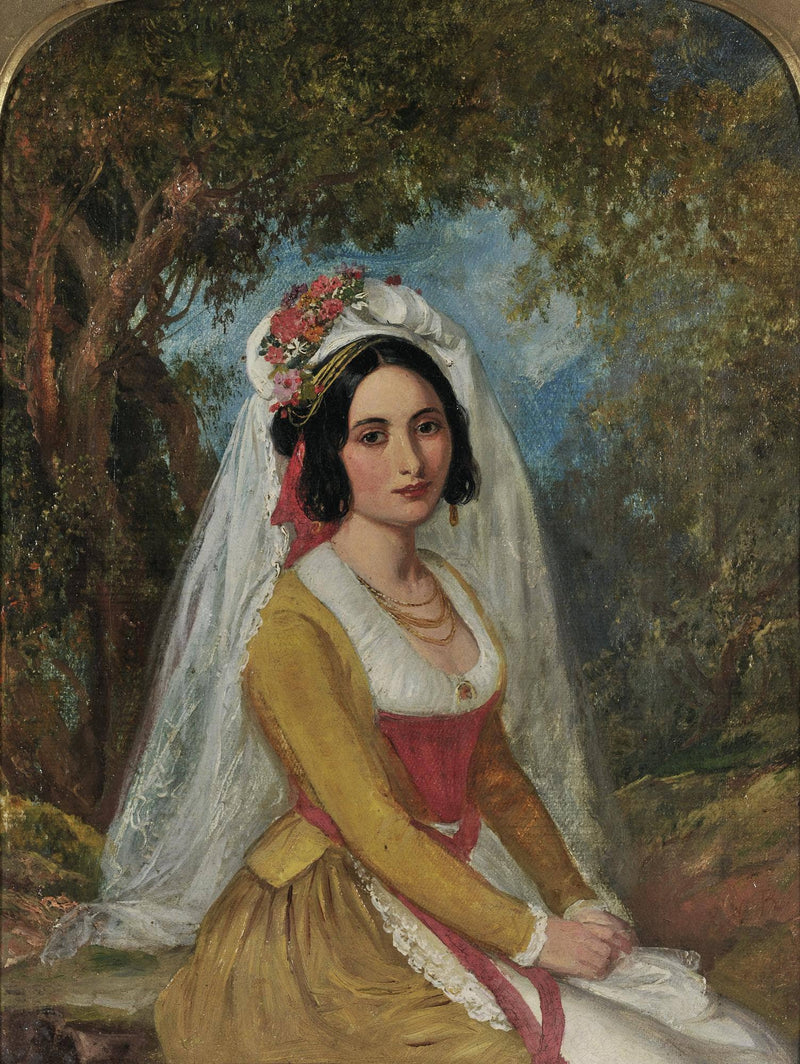 Woman from Corfu by Theodoros Vryzakis — Oil Painting Reproduction