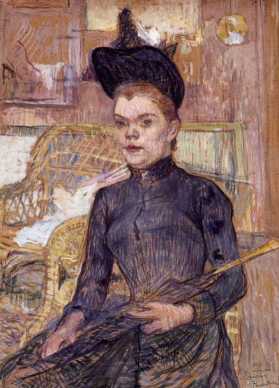 Woman in a Black Hat, Berthe la Sourde in kitchen