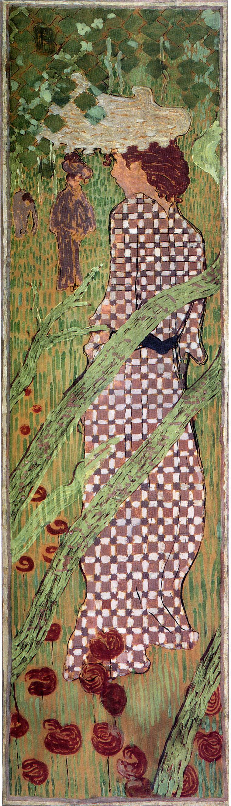 Woman in a Checked Dress by Pierre Bonnard, Oil Painting Reproduction