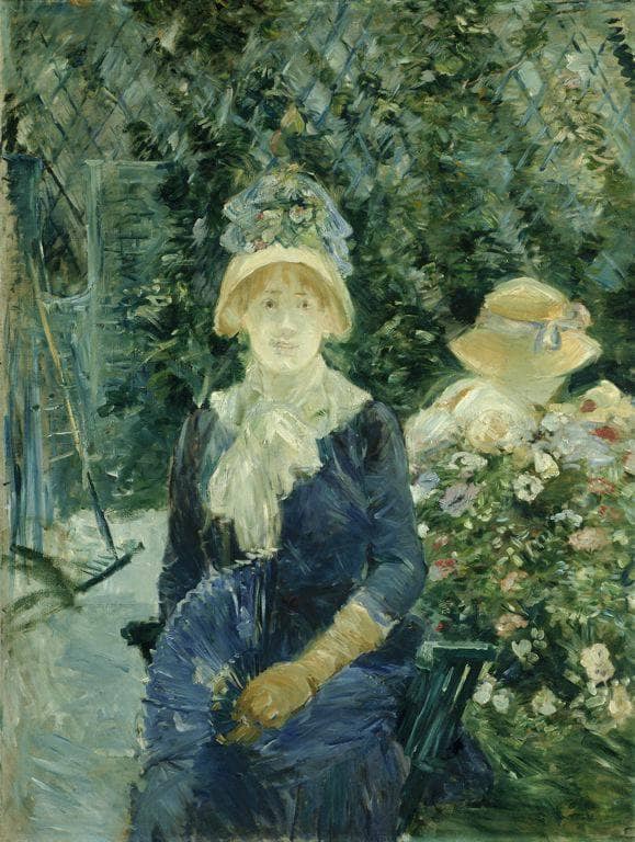 Woman in a Garden by Berthe Morisot — Oil Painting Reproduction