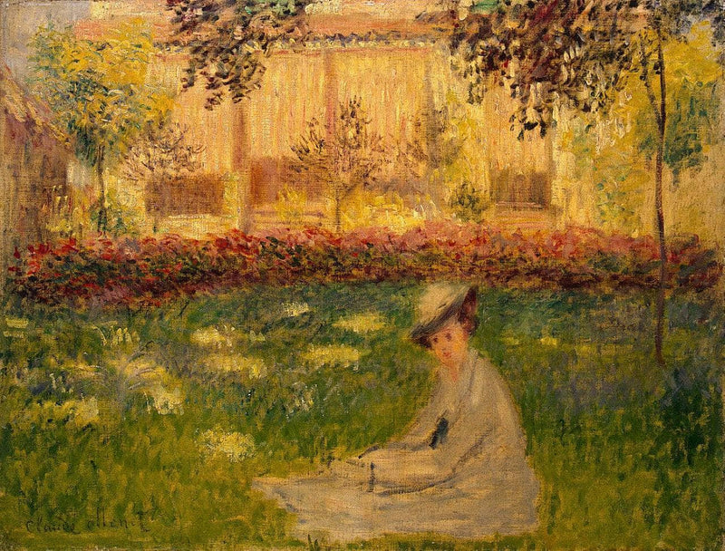 Woman in a Garden by Claude Monet — Oil Painting Reproduction