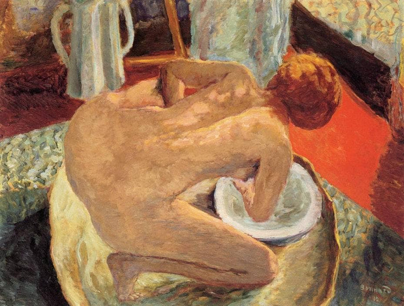 Woman in a Tub (also known as Nude Crouching in a Tub) by Pierre Bonnard — Oil Painting Reproduction