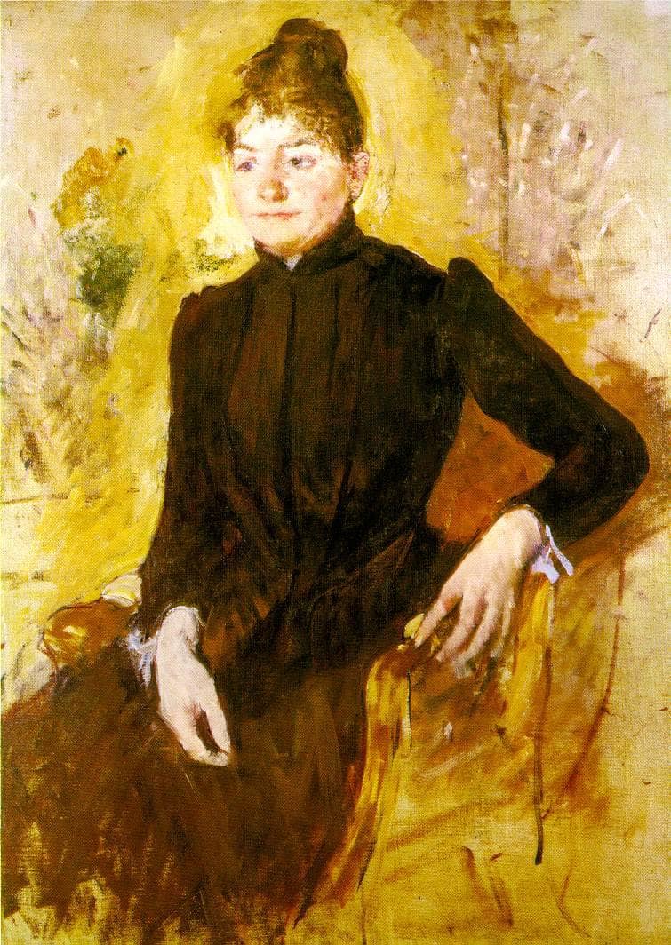 Woman in Black by Mary Cassatt — Oil Painting Reproduction
