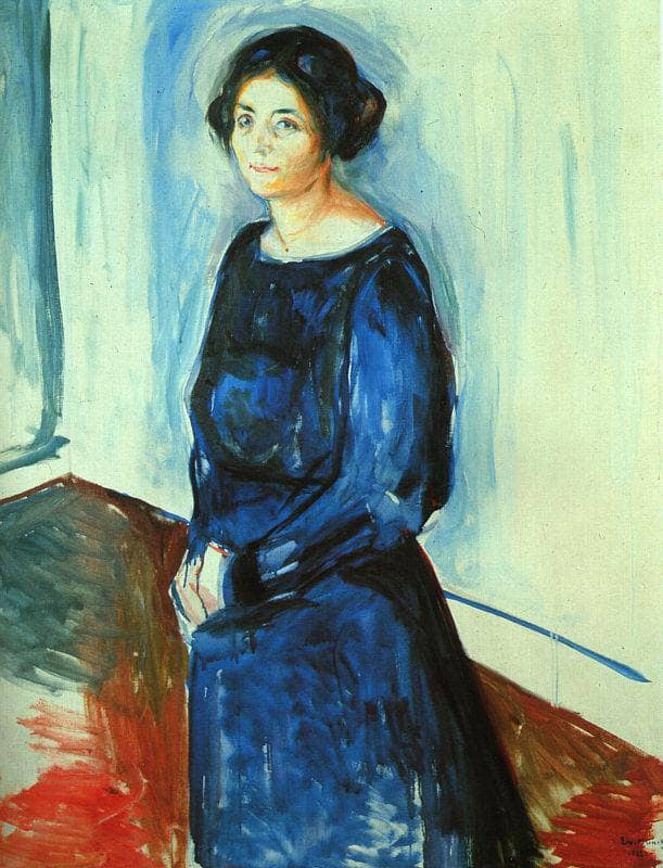 Woman in Blue (Frau Barth) by Edvard Munch — Oil Painting Reproduction