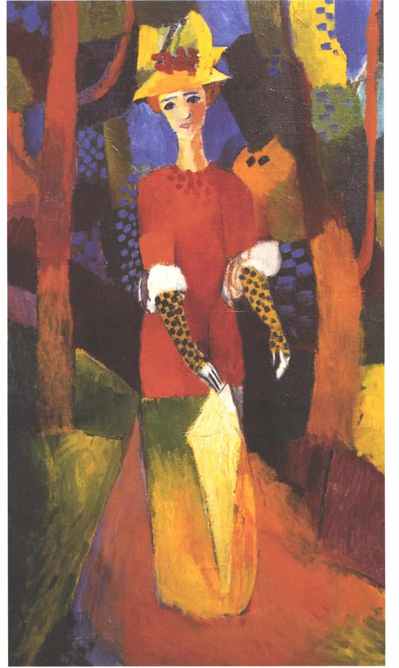 Woman in park by August Macke — Oil Painting Reproduction