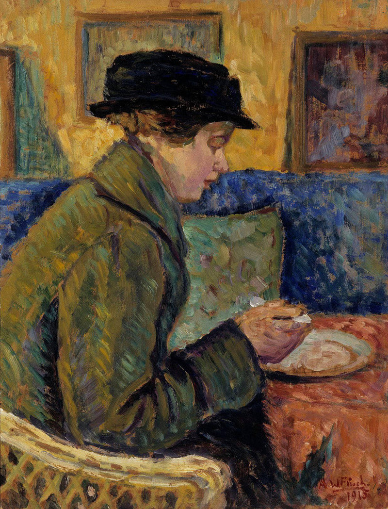 Woman in Profile by Alfred William Finch — Oil Painting Reproduction