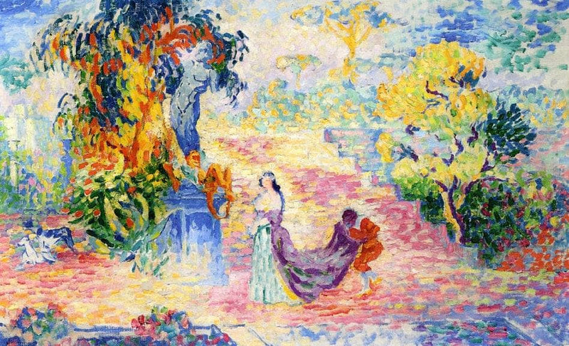Woman in the Park by Henri-Edmond Cross — Oil Painting Reproduction