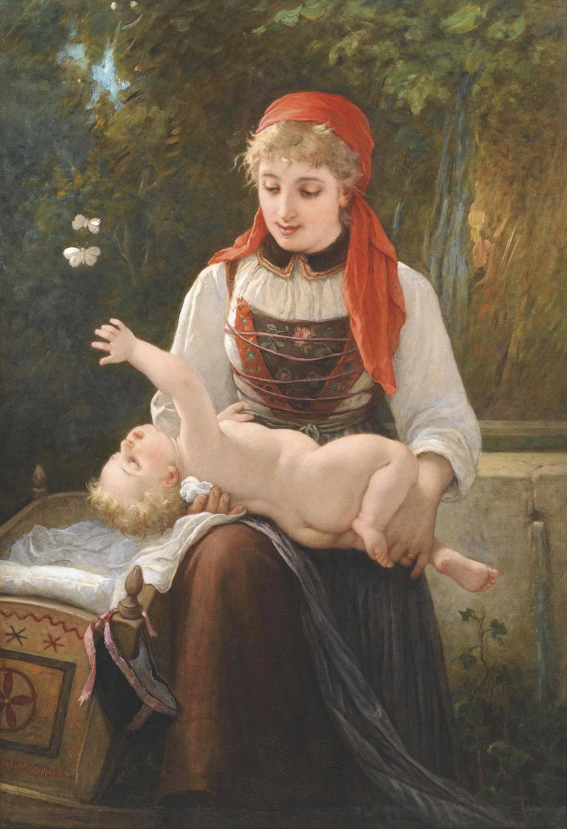 Woman of the Valais by Jules Salles — Oil Painting Reproduction