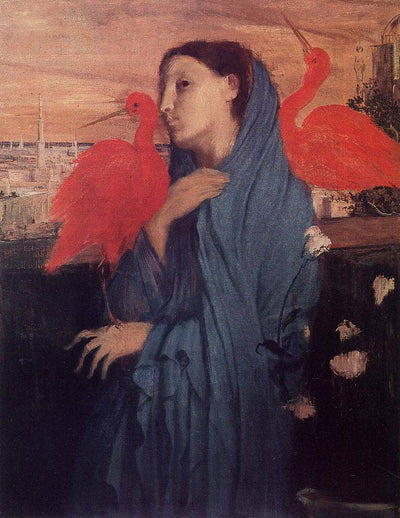 Woman on a Terrace (Young Woman and Ibis) in bedroom
