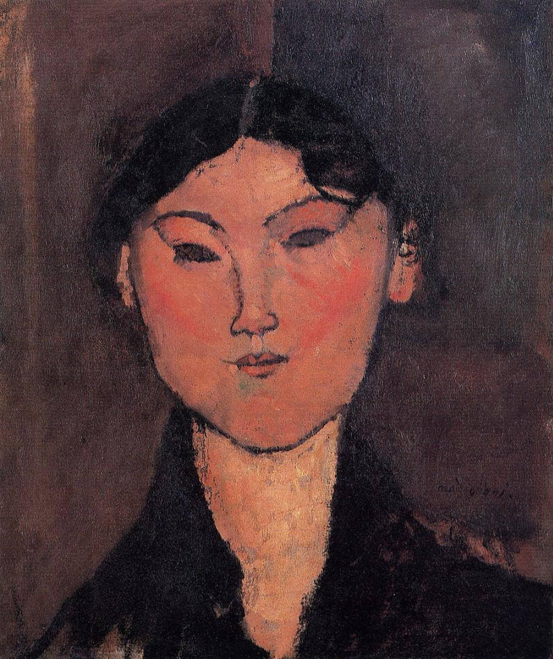 Woman's Head (Rosalia) by Amedeo Modigliani — Oil Painting Reproduction