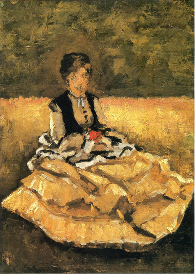 Woman Seated on the Lawn in apartment