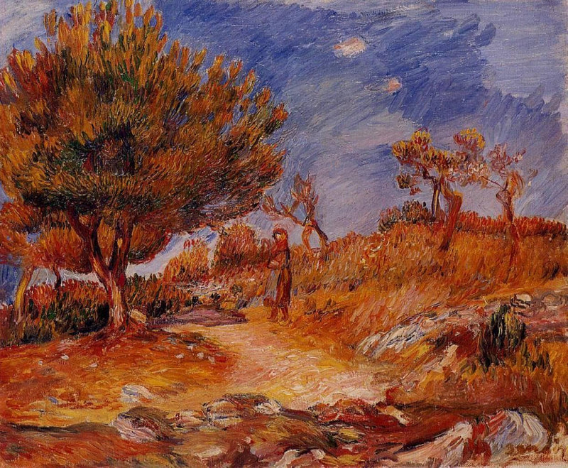 Woman under a Tree by Pierre-Auguste Renoir — Oil Painting Reproduction