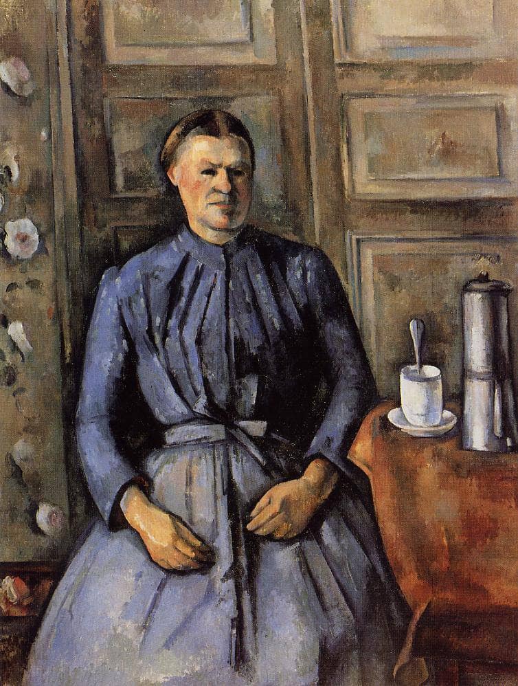 Woman with a Coffee Pot by Paul Cezanne — Oil Painting Reproduction