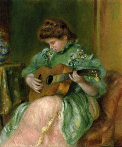 Woman with a Guitar in study