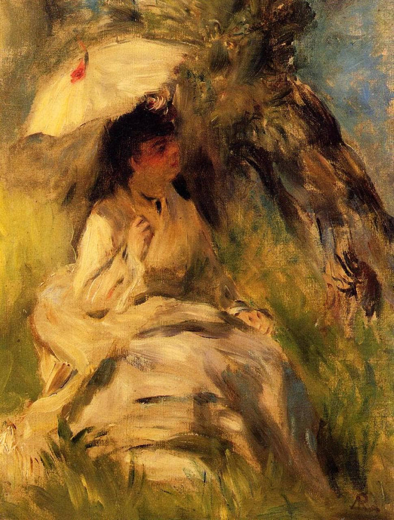 Woman with a Parasol by Pierre-Auguste Renoir — Oil Painting Reproduction
