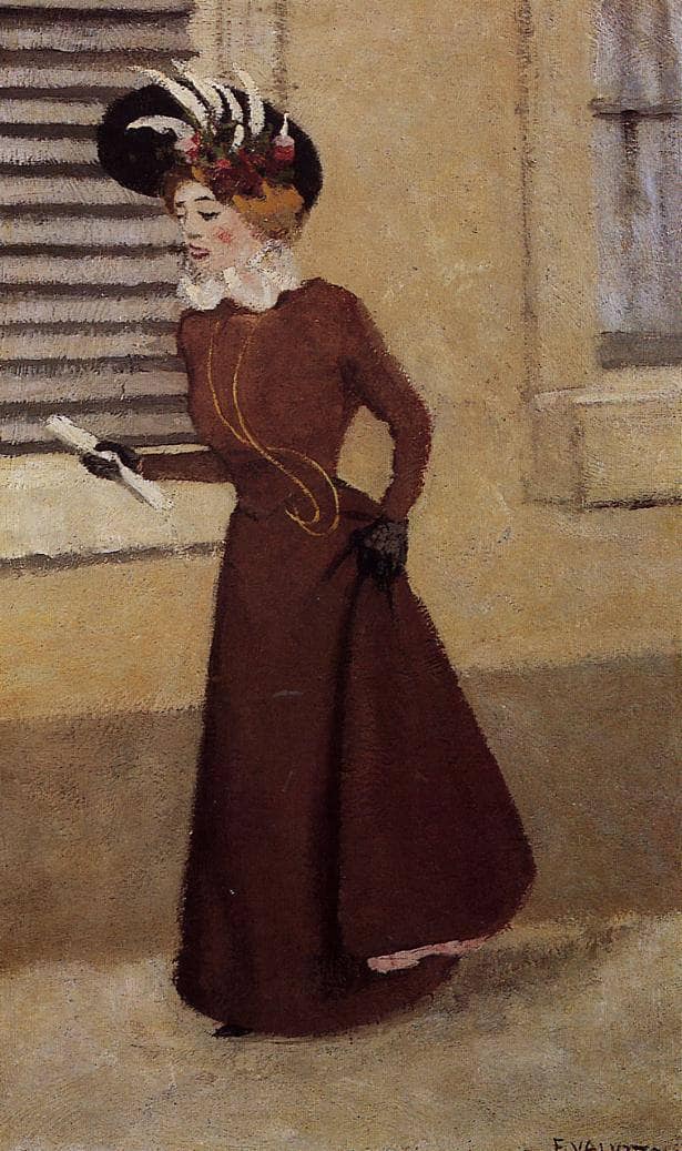 Woman with a Plumed Hat by Felix Vallotton — Oil Painting Reproduction