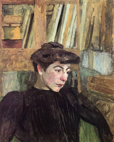Woman with Black Eyebrows in bedroom