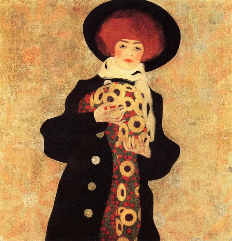 Woman with Black Hat by Egon Schiele — Oil Painting Reproduction