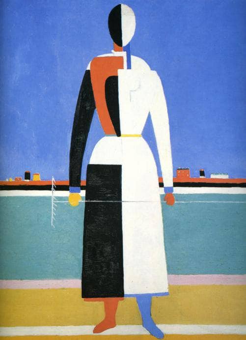 Woman with Rake by Kazimir Malevich — Oil Painting Reproduction