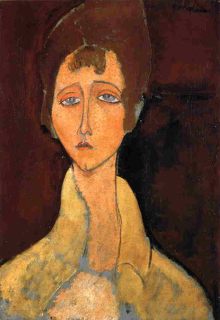 Woman with White Coat by Amedeo Modigliani — Oil Painting Reproduction