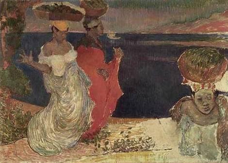 Women by Yhe Shore, Sketch by Charles Laval — Oil Painting Reproduction