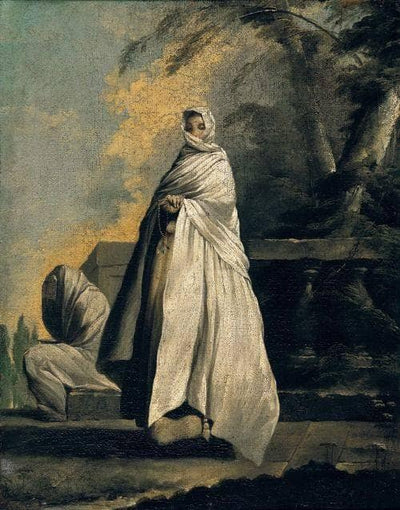 Women Draped in White in apartment