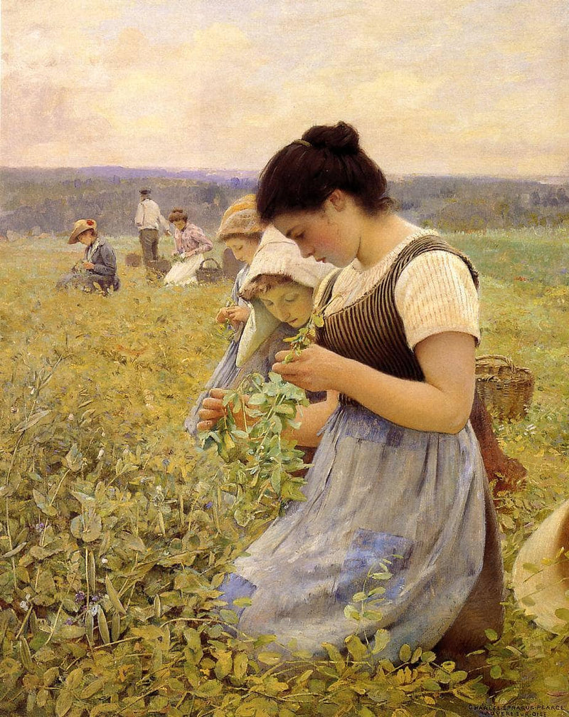 Women in the Fields by Charles Sprague Pearce — Oil Painting Reproduction
