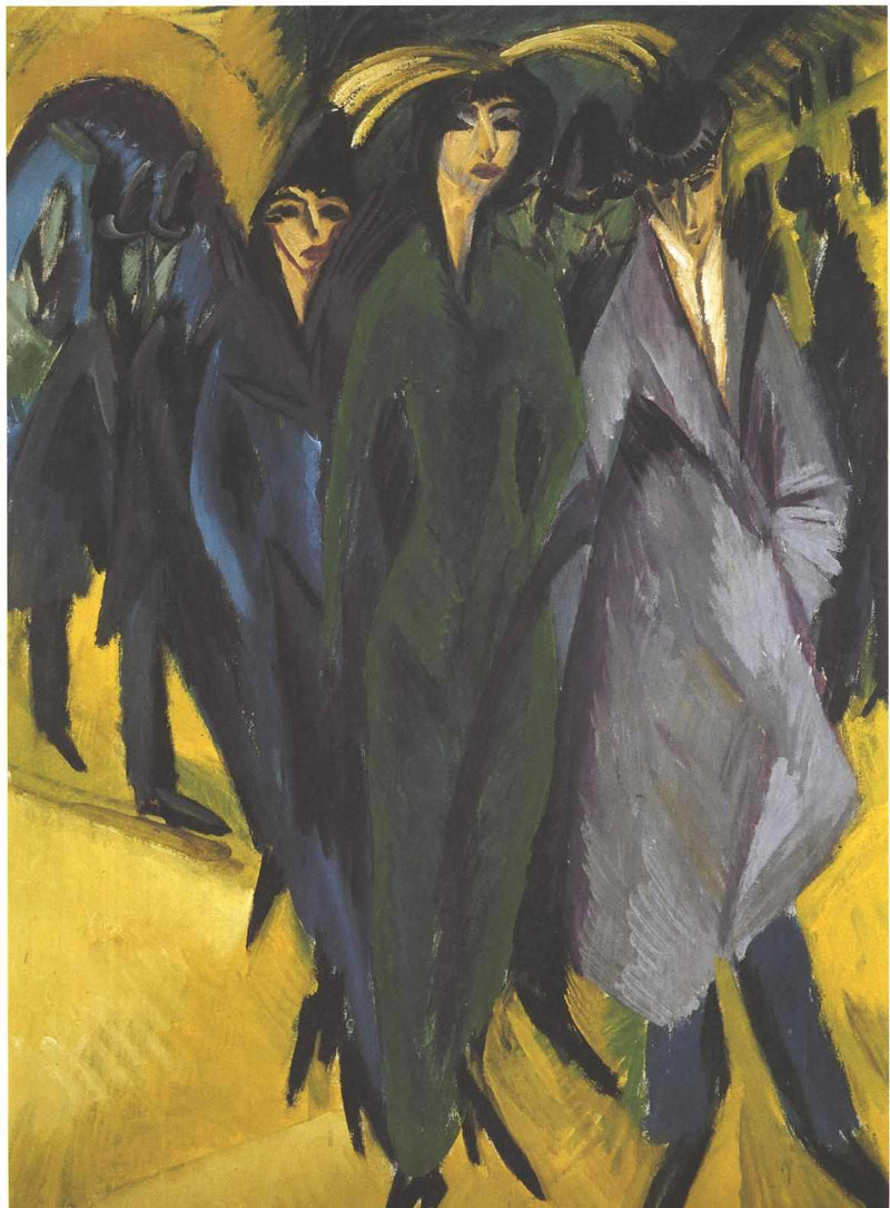 Women on the Street by Ernst Ludwig Kirchner — Oil Painting Reproduction