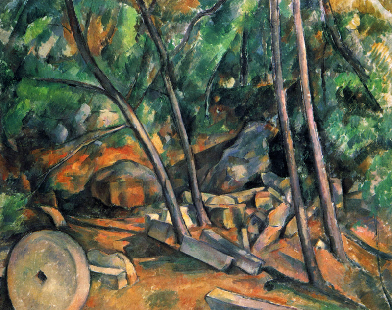 Woods with Millstone by Paul Cezanne — Oil Painting Reproduction