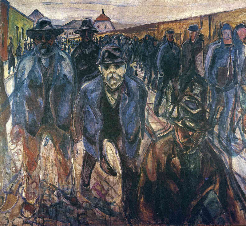 Workers on Their Way Home by Edvard Munch — Oil Painting Reproduction