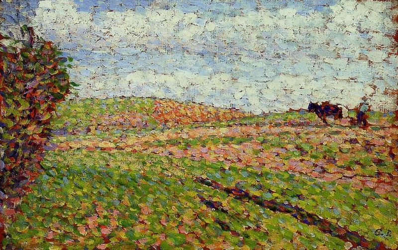 Working at Eragny by Camille Pissarro — Oil Painting Reproduction