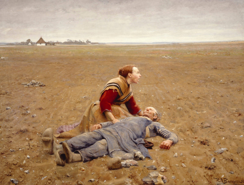 Worn Out by Hans Andersen Brendekilde — Oil Painting Reproduction