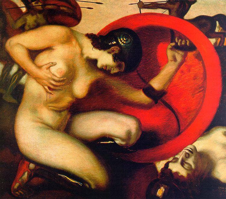 Wounded Amazon by Franz Stuck — Oil Painting Reproduction
