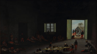 Wounded Paraguayan Soldier Prisoners from the Battle of Yatay in entryway
