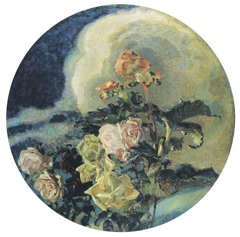 Yellow roses by Mikhail Vrubel — Oil Painting Reproduction