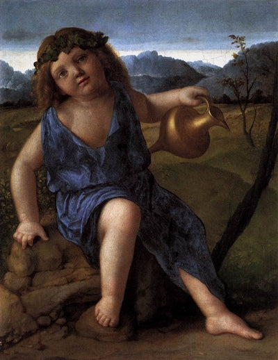 Young Bacchus in bedroom