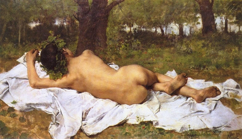 Young Bacchus by Joaquín Agrasot — Oil Painting Reproduction