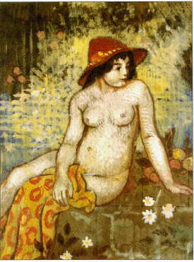 Young Bather in apartment