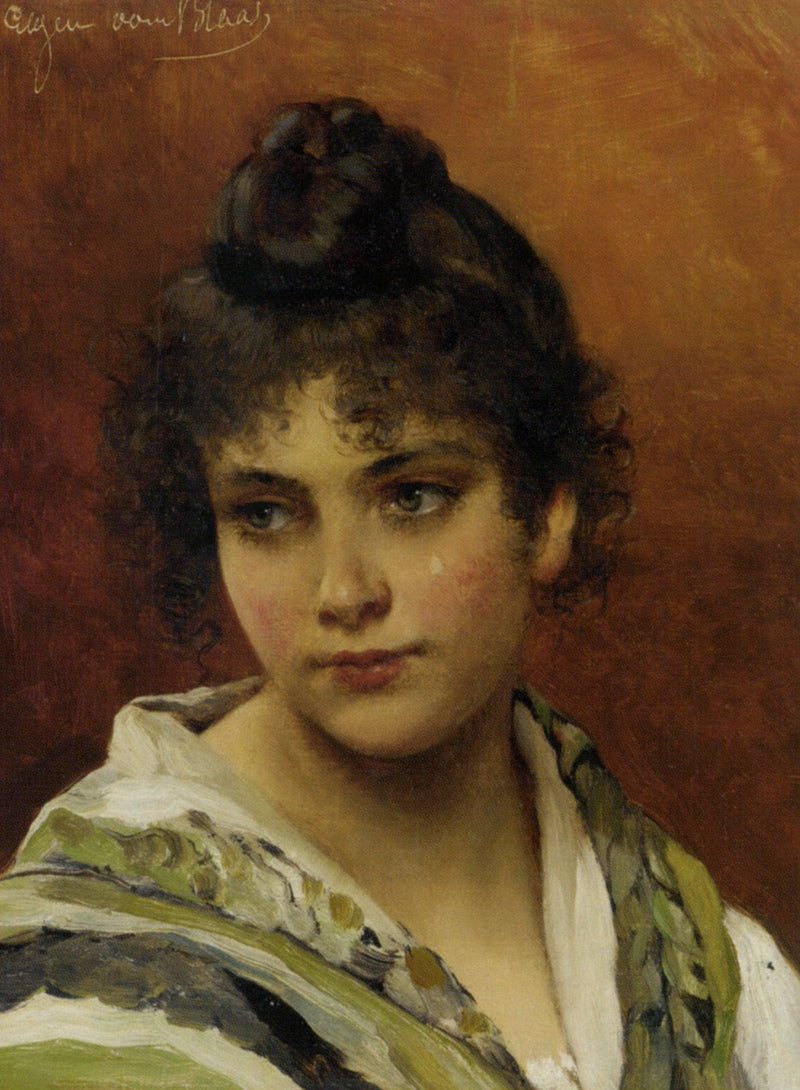 Young Beauty by Eugene de Blaas, Oil Painting Reproduction